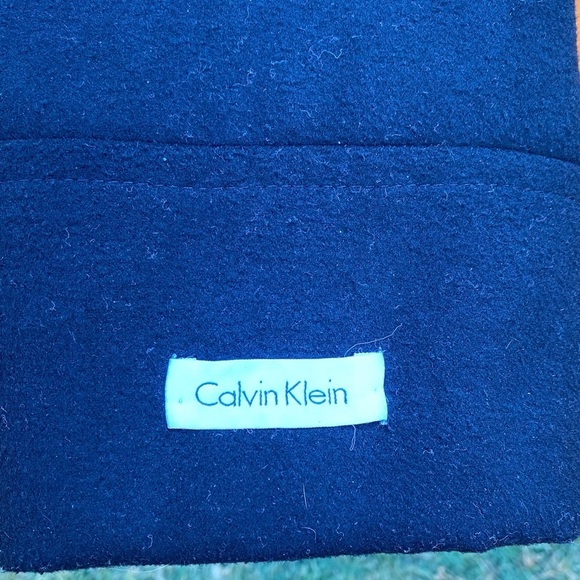 Calvin Klein Black Double Button Pea Coat Size Large - Picture 8 of 15